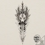A neo-traditional tattoo of san’s crystal dag… – tattoo sketch (№1751081986_0, 28.06.2025 03:39) — tattoovalue.net