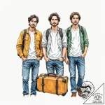 A sketch of the three main brothers from the… – tattoo sketch (№1751083064_0, 28.06.2025 03:57) — tattoovalue.net