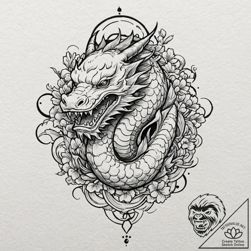 A neo-traditional tattoo of the main characte... - tattoo sketch (№1751084172_0, 28.06.2025 04:16) — tattoovalue.net