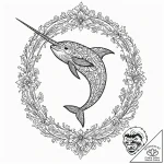 Narwhal, concept art for tattoo, bold outline… – tattoo sketch (№1751084356_0, 28.06.2025 04:19) — tattoovalue.net