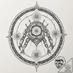 A linework tattoo of the laputa robot from ca… – tattoo sketch (№1751084541_0, 28.06.2025 04:22) — tattoovalue.net