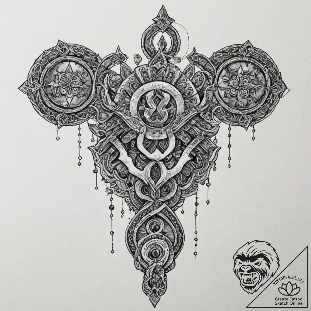 30. linework design of the "this is the way"... - tattoo sketch (№1751085028_0, 28.06.2025 04:30) — tattoovalue.net