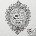 A graphic tattoo of the phrase “there is no s… – tattoo sketch (№1751085258_0, 28.06.2025 04:34) — tattoovalue.net