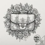 A graphic tattoo of the mysterious glowing br… – tattoo sketch (№1751085811_0, 28.06.2025 04:43) — tattoovalue.net