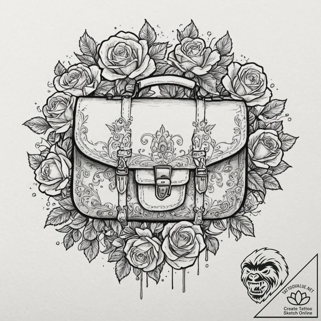 A graphic tattoo of the mysterious glowing br... - tattoo sketch (№1751085811_0, 28.06.2025 04:43) — tattoovalue.net