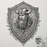 A broken viking shield, artistic tattoo sketc… – tattoo sketch (№1751085995_0, 28.06.2025 04:46) — tattoovalue.net