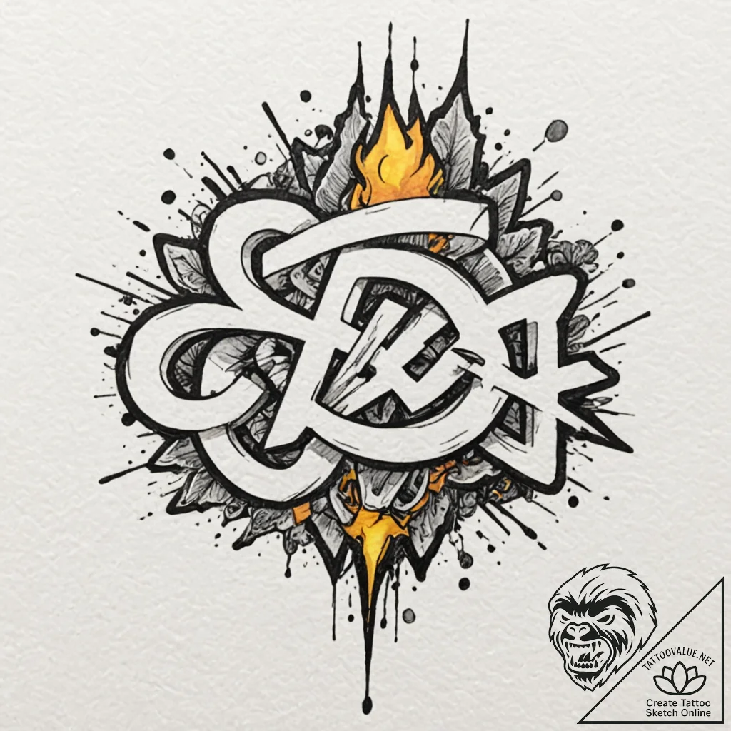 A watercolor tattoo of the biotic charge effe... - tattoo sketch (№1751086848_0, 28.06.2025 05:00) — tattoovalue.net