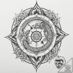Compass rose (is there as wind rose, but can… – tattoo sketch (№1751087510_0, 28.06.2025 05:11) — tattoovalue.net
