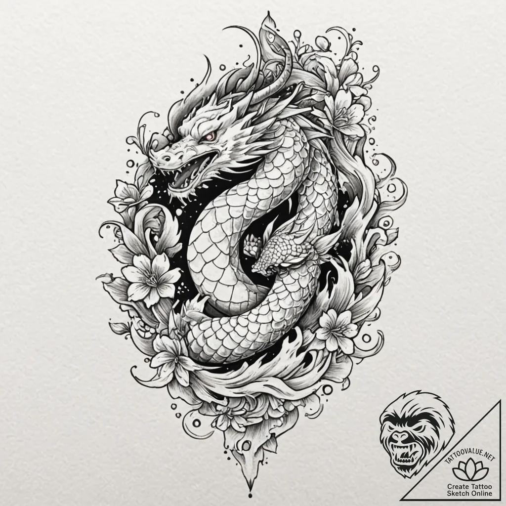 Ice cream, ink illustration for tattoo, clear... - tattoo sketch (№1751087633_0, 28.06.2025 05:13) — tattoovalue.net