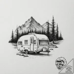 A minimalist tattoo of the “traveling symphon… – tattoo sketch (№1751088295_0, 28.06.2025 05:24) — tattoovalue.net