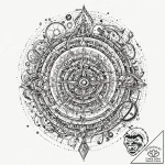 A trash polka composition of the various clue… – tattoo sketch (№1751089193_0, 28.06.2025 05:39) — tattoovalue.net
