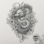 Skeleton, tattoo drawing outline, dynamic com… – tattoo sketch (№1751089620_0, 28.06.2025 05:47) — tattoovalue.net
