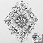 Carnation, ink illustration for tattoo, black… – tattoo sketch (№1751089989_0, 28.06.2025 05:53) — tattoovalue.net
