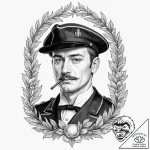 A graphic novel portrait of the duke of hasti… – tattoo sketch (№1751090346_0, 28.06.2025 05:59) — tattoovalue.net