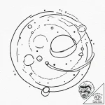 A planet with rings made of city lights, ink… – tattoo sketch (№1751092596_0, 28.06.2025 06:36) — tattoovalue.net