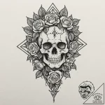 The green man face made of leaves, tattoo ske… – tattoo sketch (№1751092898_0, 28.06.2025 06:41) — tattoovalue.net