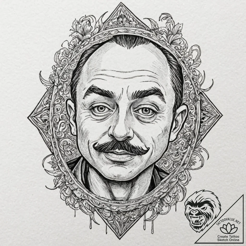 A sketch of charlie kelly's "pepe silvia" con... - tattoo sketch (№1751094212_0, 28.06.2025 07:03) — tattoovalue.net