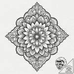 A mandala pattern (is there, but can be half-… – tattoo sketch (№1751096656_0, 28.06.2025 07:44) — tattoovalue.net