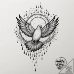 Neo-traditional tattoo of the glowing “tears… – tattoo sketch (№1751097508_0, 28.06.2025 07:58) — tattoovalue.net