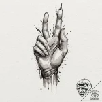 A watercolor sketch of the t-1000’s blade arm… – tattoo sketch (№1751099193_0, 28.06.2025 08:26) — tattoovalue.net