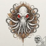 Neo-traditional design of a sentinel (squiddy… – tattoo sketch (№1751099590_0, 28.06.2025 08:33) — tattoovalue.net