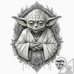 20. sketch of master yoda, deep in thought, h… – tattoo sketch (№1751100562_0, 28.06.2025 08:49) — tattoovalue.net