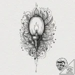 A minimalist tattoo of the pixar lamp,, tatto… – tattoo sketch (№1751100777_0, 28.06.2025 08:52) — tattoovalue.net