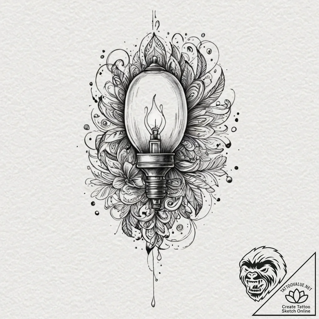 A minimalist tattoo of the pixar lamp,, tatto... - tattoo sketch (№1751100777_0, 28.06.2025 08:52) — tattoovalue.net