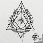 A linework design of the mysterious symbol fr… – tattoo sketch (№1751101702_0, 28.06.2025 09:08) — tattoovalue.net