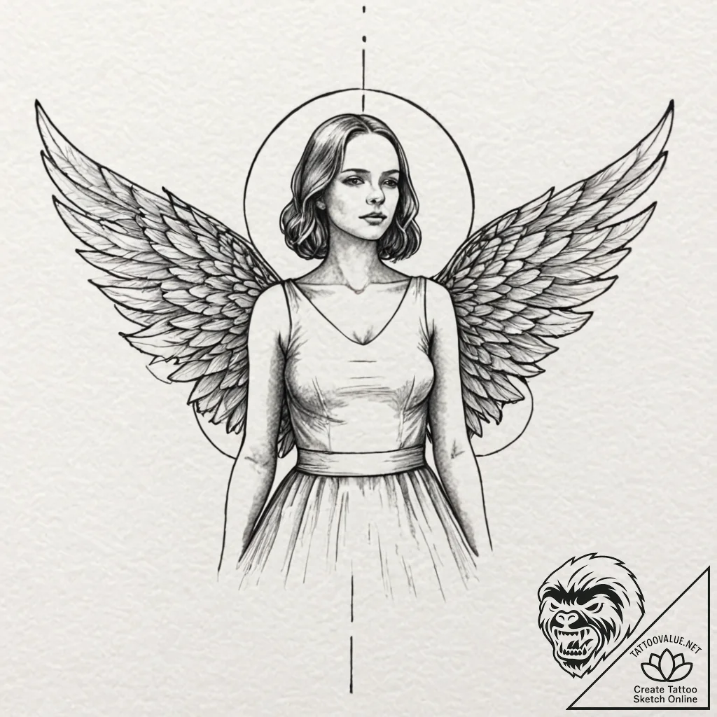 A graphic novel style portrait of the main ch... - tattoo sketch (№1751103356_0, 28.06.2025 09:35) — tattoovalue.net