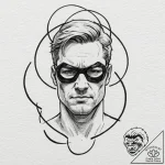 A neo-traditional portrait of daredevil, the… – tattoo sketch (№1751103891_0, 28.06.2025 09:44) — tattoovalue.net
