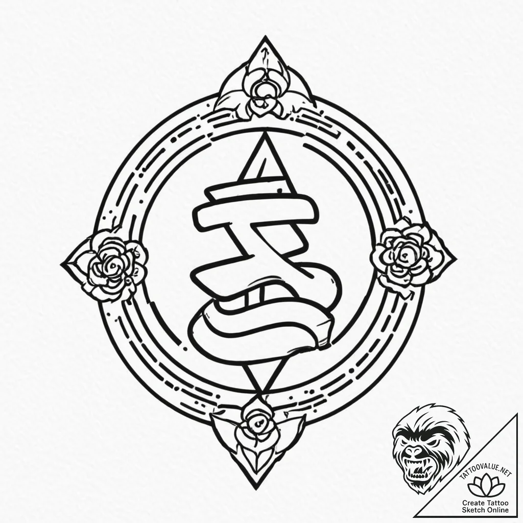 Sketch of a neon sign from the movie, e.g., "... - tattoo sketch (№1751104722_0, 28.06.2025 09:58) — tattoovalue.net