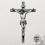 Crucifixion, tattoo sketch design, detailed c… – tattoo sketch (№1751105021_0, 28.06.2025 10:03) — tattoovalue.net