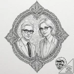A watercolor tattoo of the main characters fr… – tattoo sketch (№1751105675_0, 28.06.2025 10:14) — tattoovalue.net