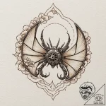 A tie fighter, artistic tattoo sketch, sepia… – tattoo sketch (№1751108124_0, 28.06.2025 10:55) — tattoovalue.net