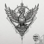 Linework tattoo of the harkonnen griffin symb… – tattoo sketch (№1751109132_0, 28.06.2025 11:12) — tattoovalue.net