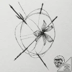 Bow and arrows, concept art for tattoo, dotwo… – tattoo sketch (№1751109870_0, 28.06.2025 11:24) — tattoovalue.net
