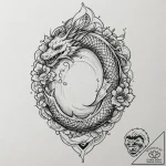 Hourglass, artistic tattoo sketch, soft whip… – tattoo sketch (№1751111206_0, 28.06.2025 11:46) — tattoovalue.net
