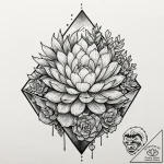 A terrarium with succulents, tattoo sketch de… – tattoo sketch (№1751116769_0, 28.06.2025 13:19) — tattoovalue.net