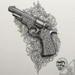 Deckard’s pistol from blade runner, tattoo li… – tattoo sketch (№1751116954_0, 28.06.2025 13:22) — tattoovalue.net