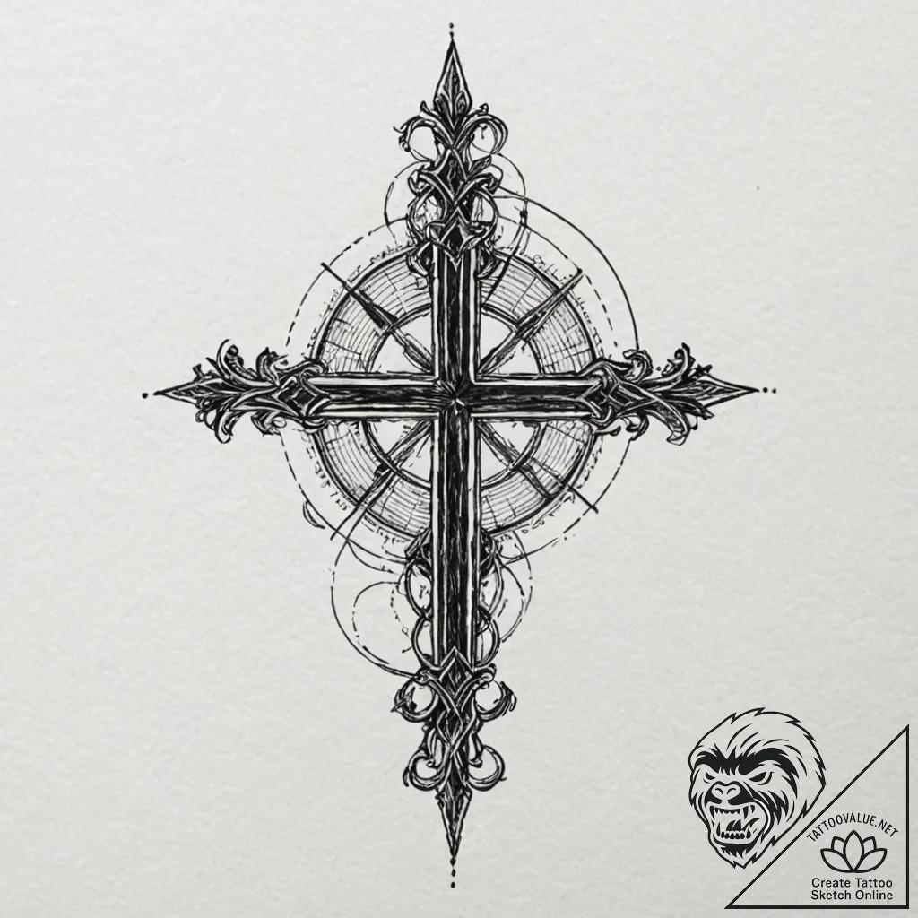Web, concept art for tattoo, studio lighting... - tattoo sketch (№1751117248_0, 28.06.2025 13:27) — tattoovalue.net