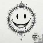 A minimalist tattoo of the comedian’s smiley… – tattoo sketch (№1751117667_0, 28.06.2025 13:34) — tattoovalue.net
