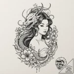 A linework tattoo of the iconic silhouette of… – tattoo sketch (№1751118869_0, 28.06.2025 13:54) — tattoovalue.net