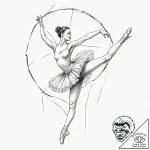 балерина, паутина, хрупкость, грация, излом,… – tattoo sketch (№1751119343_0, 28.06.2025 14:02) — tattoovalue.net