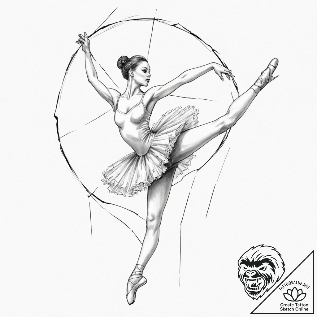 балерина, паутина, хрупкость, грация, излом,... - tattoo sketch (№1751119343_0, 28.06.2025 14:02) — tattoovalue.net