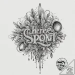 A graphic tattoo of the phrase “there is no s… – tattoo sketch (№1751120987_0, 28.06.2025 14:29) — tattoovalue.net