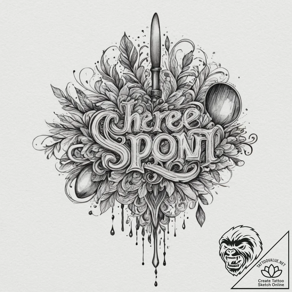 A graphic tattoo of the phrase "there is no s... - tattoo sketch (№1751120987_0, 28.06.2025 14:29) — tattoovalue.net