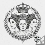A sketch of the main characters from the crow… – tattoo sketch (№1751121172_0, 28.06.2025 14:32) — tattoovalue.net