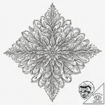 Snowflake, tattoo flash sheet design, soft wh… – tattoo sketch (№1751121911_0, 28.06.2025 14:45) — tattoovalue.net