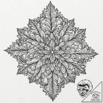 Snowflake, tattoo flash sheet design, soft wh… – tattoo sketch (№1751124472_0, 28.06.2025 15:27) — tattoovalue.net